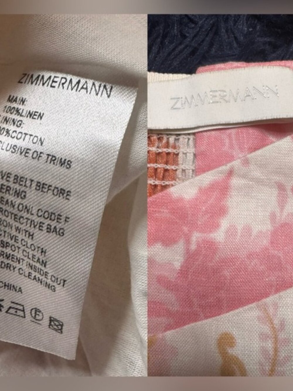 Zimmermann Postcard Spliced Multicolor Off-Shoulder Mini Dress. Size 1/S - Picture 15 of 15